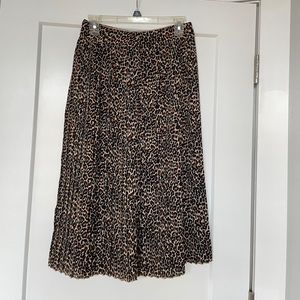 J. Crew Leopard Print Midi Skirt